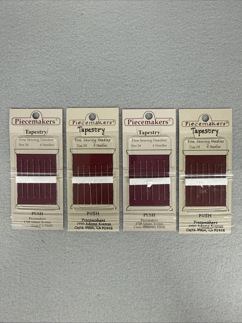 4 Packs Piecemakers Tapestry Needles Size 26 Bulk Cross Stitch Lot